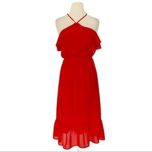 Monteau ruffle halter dress size S